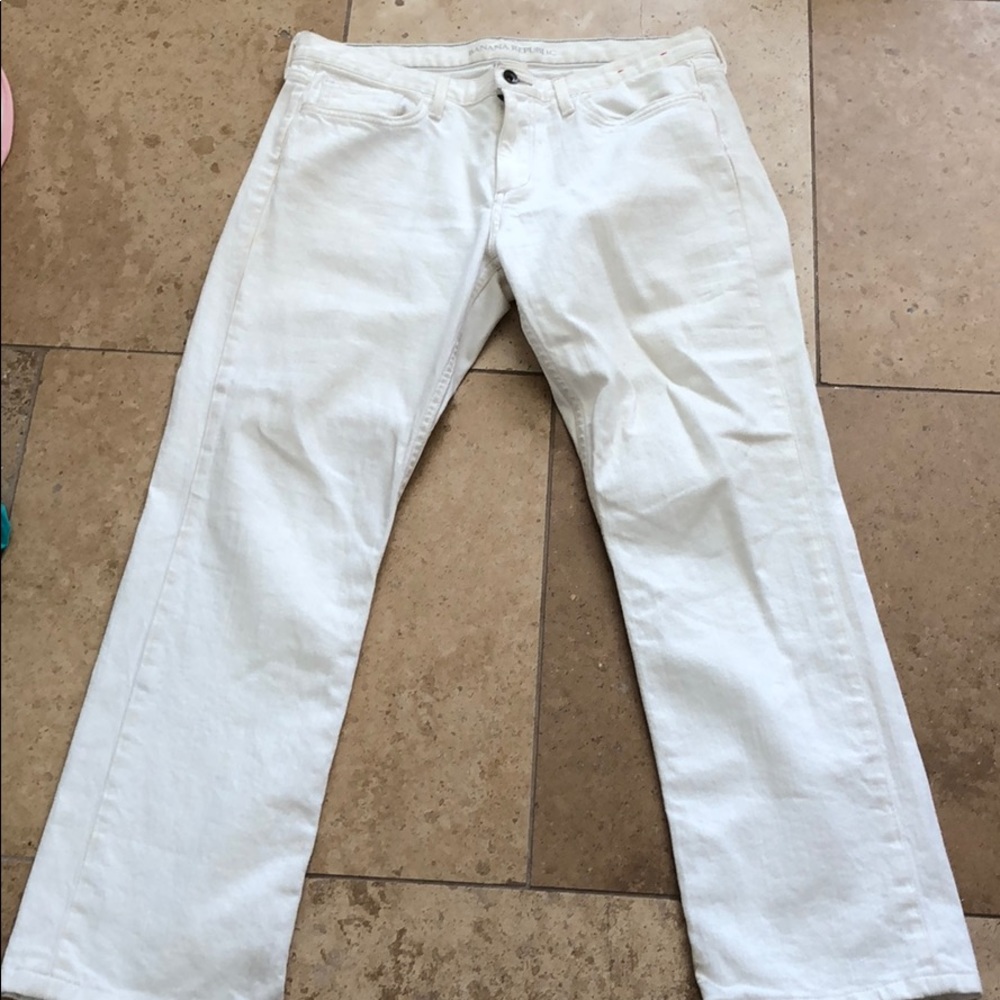 Banana Republic white jeans